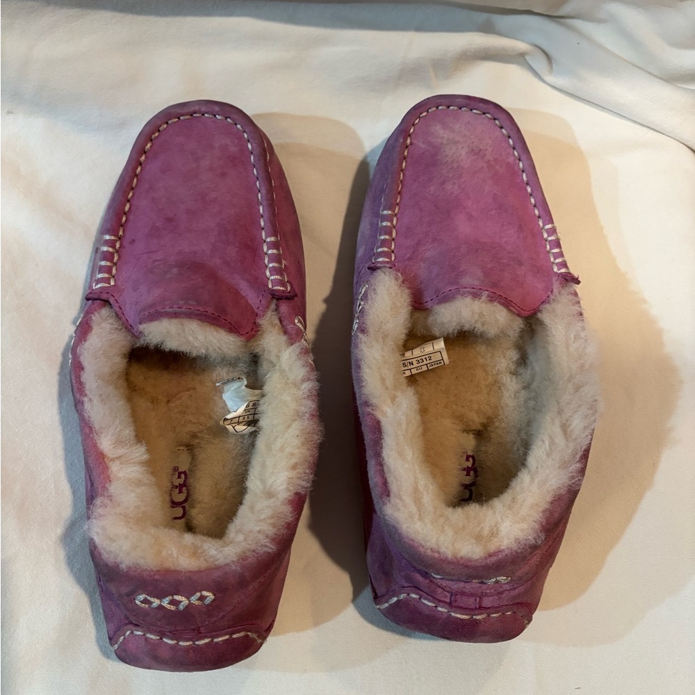 UGG Pink Shearling Lined Loafers